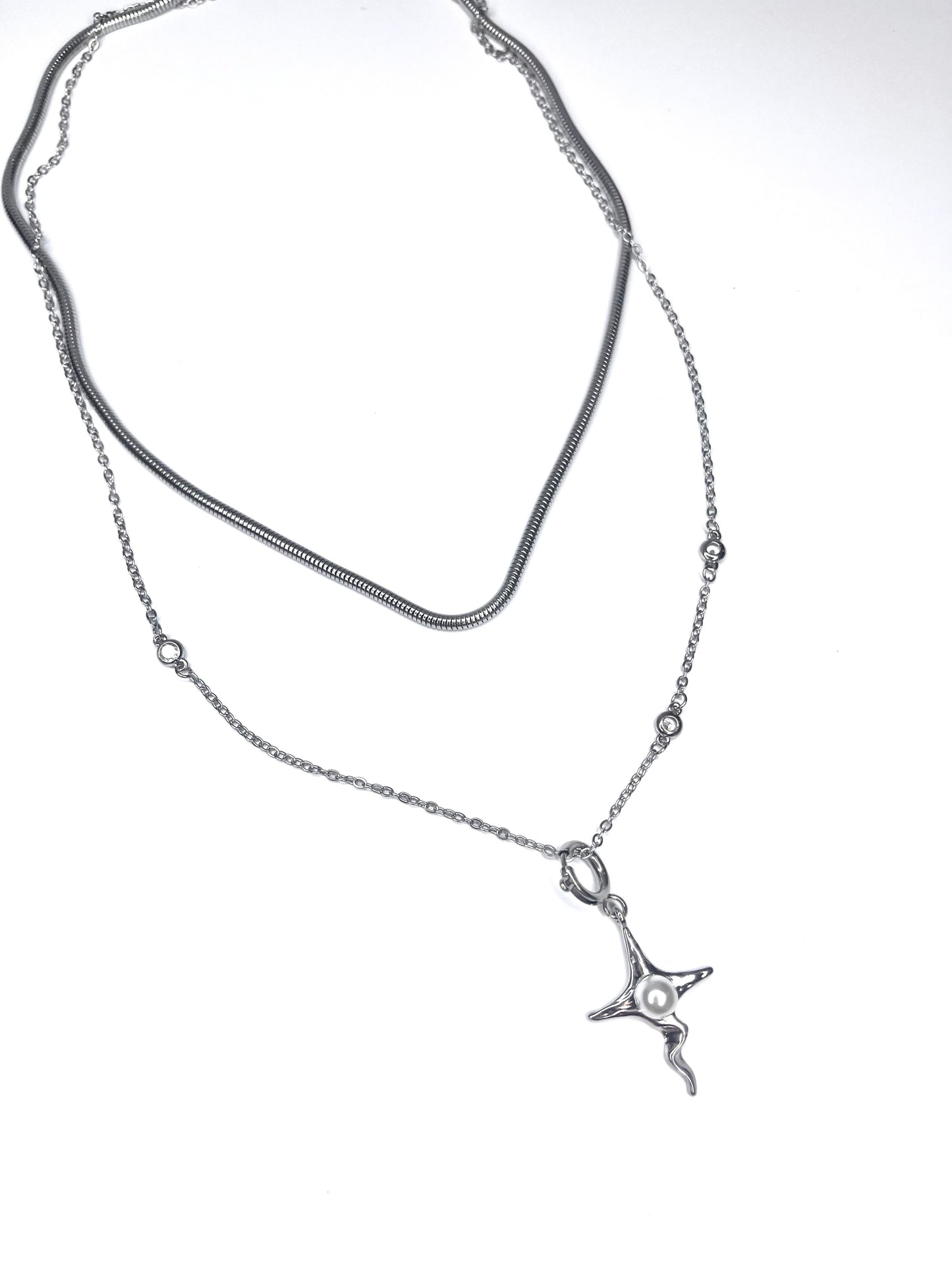 CELESTIAL PEARL LAYERED CHAIN