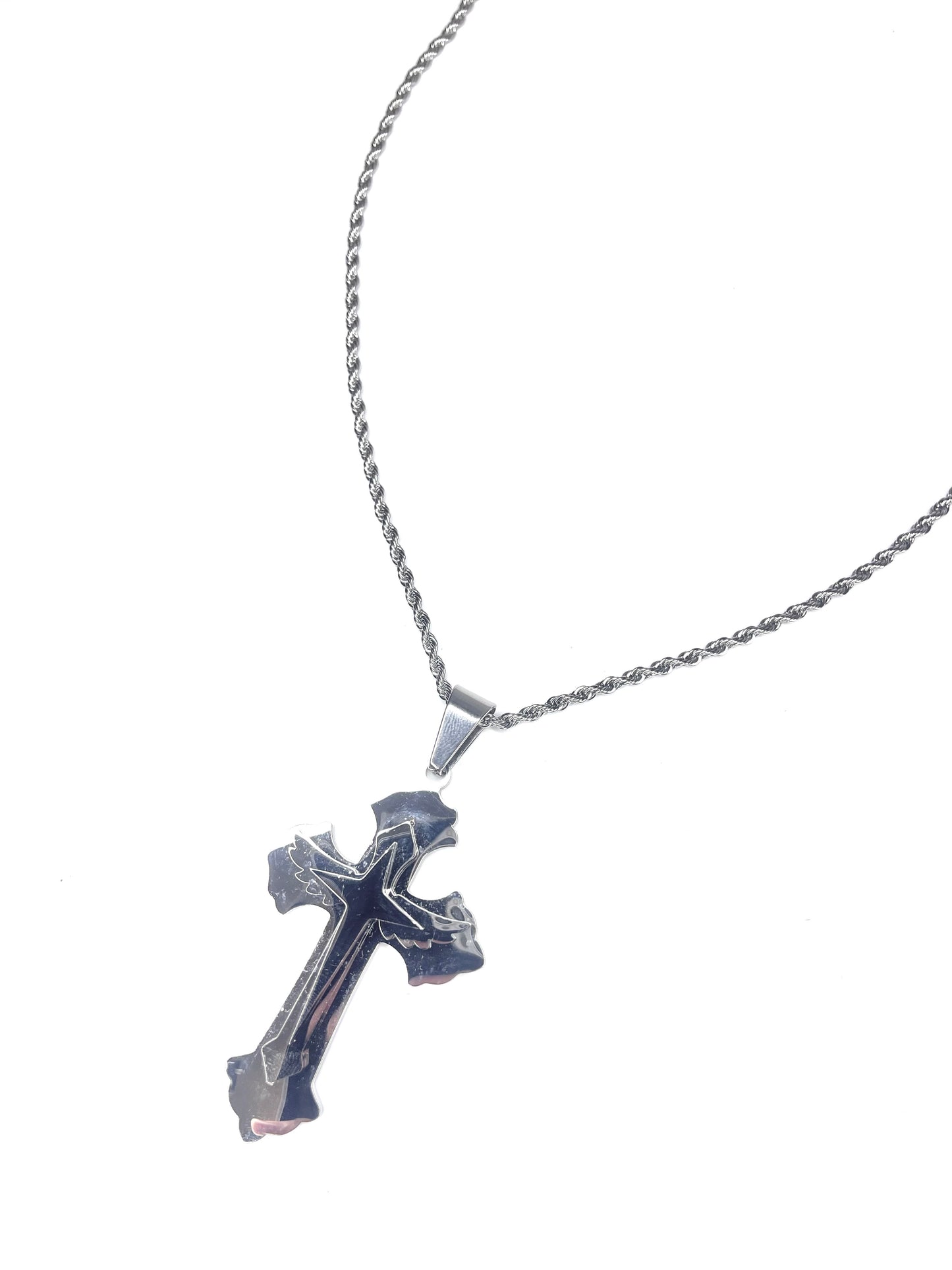 CHROME CROSS CHAIN