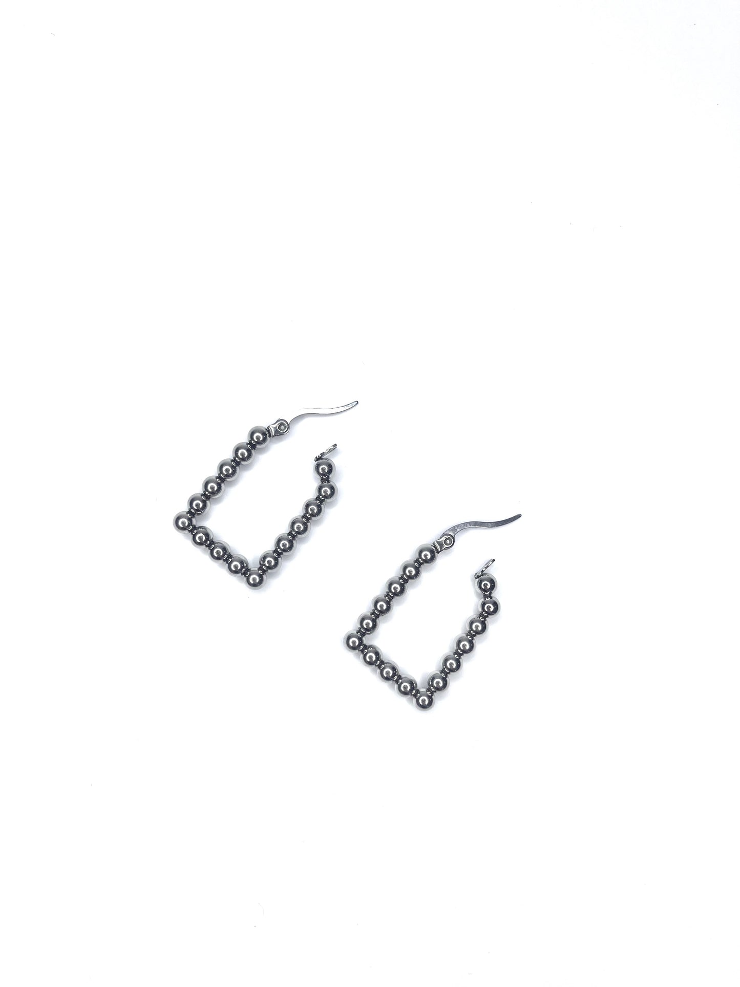 BALL SQUARE HOOP EARRINGS