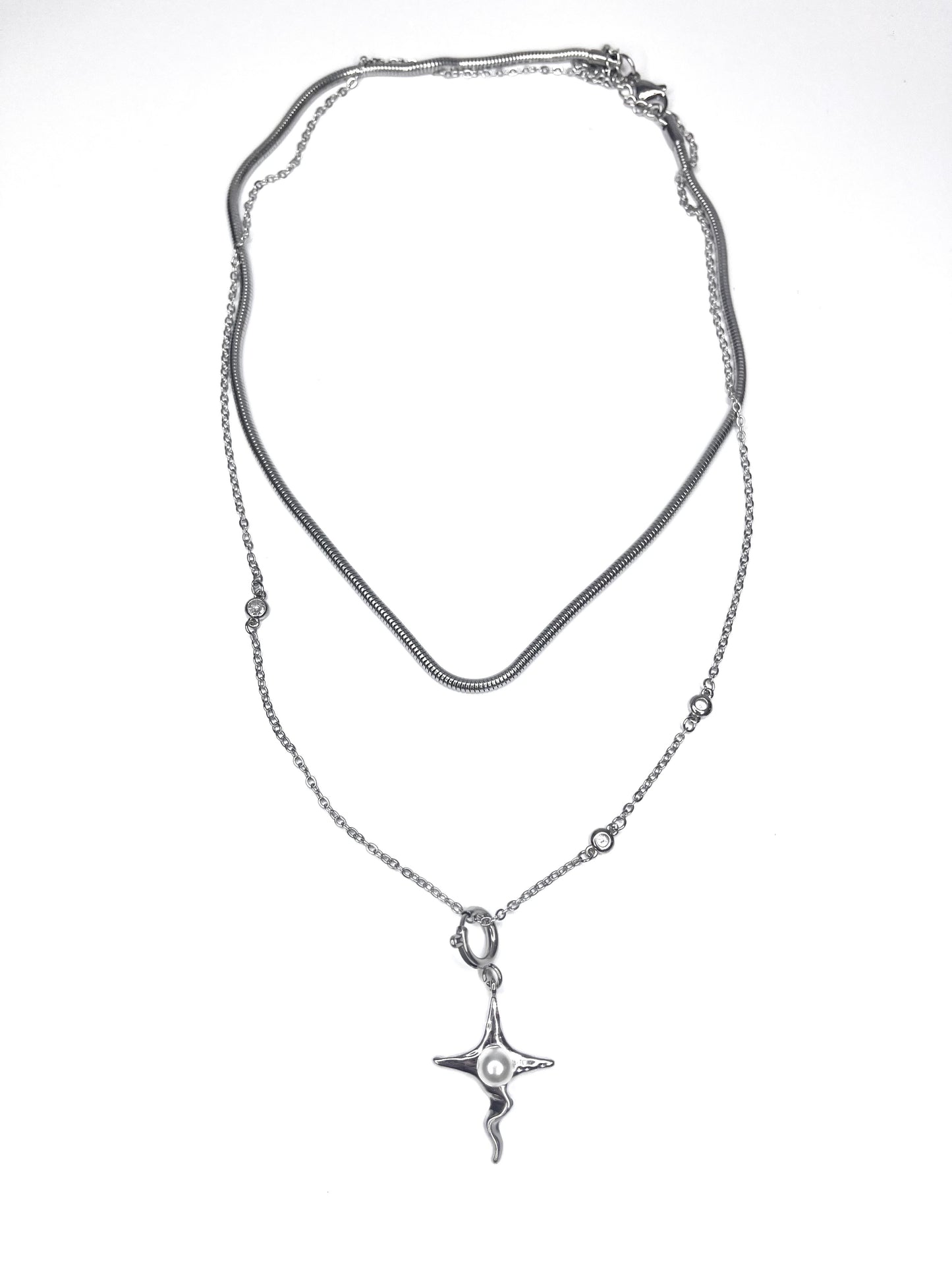 CELESTIAL PEARL LAYERED CHAIN