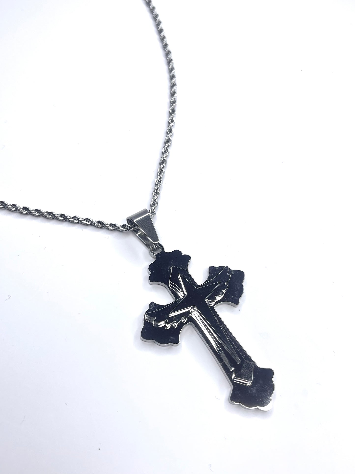 CHROME CROSS CHAIN