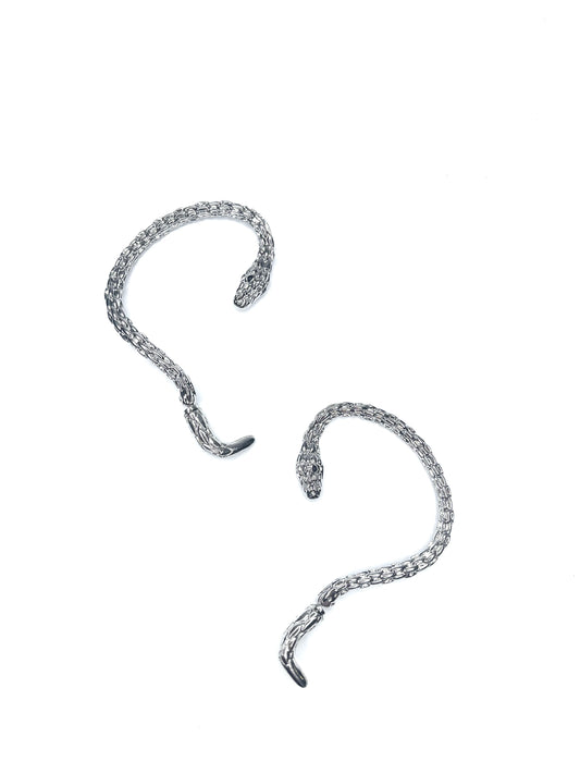 SNAKE WRAP HOOK EARRINGS (PAIR)