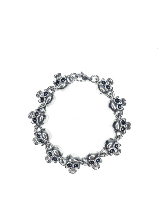 SILVER SKULLCAP BRACELET