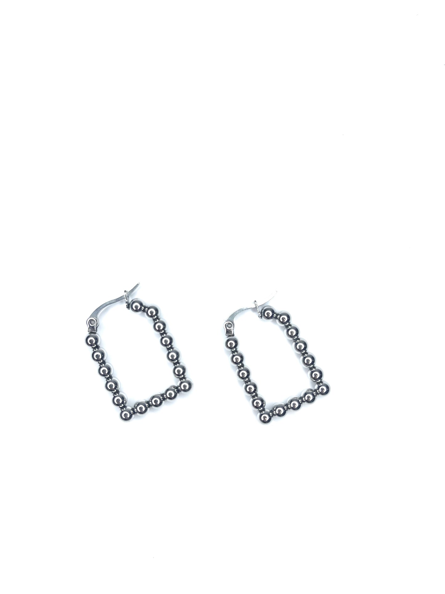 BALL SQUARE HOOP EARRINGS