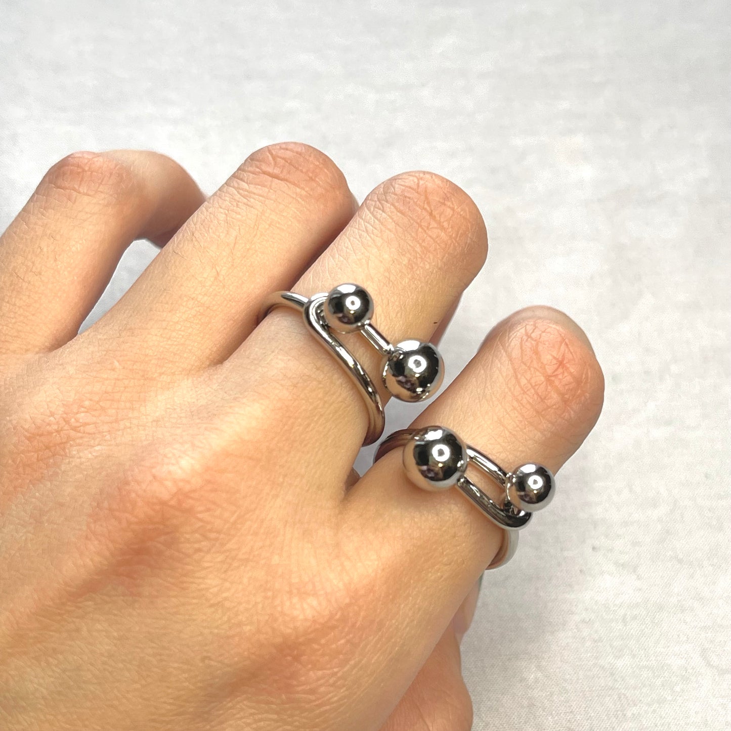 DOUBLE BALL CUFF RING