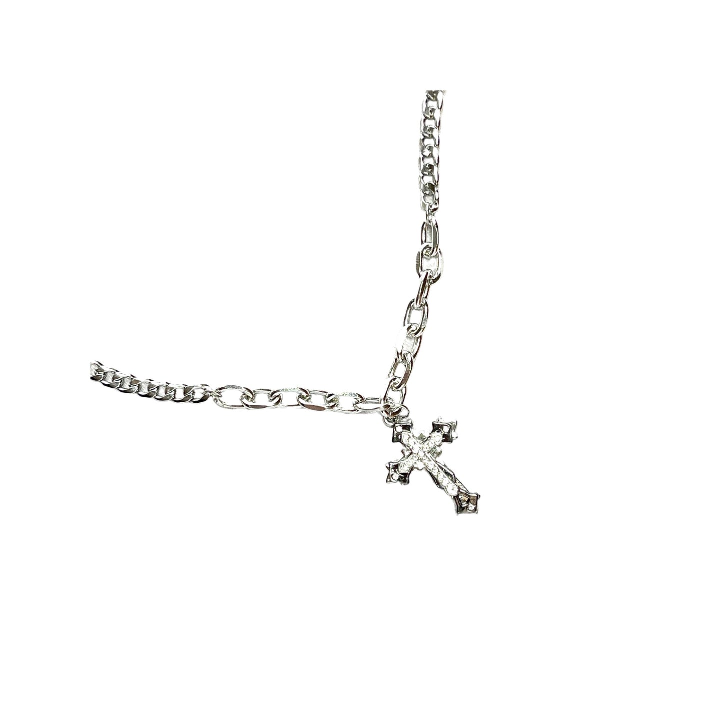 RHINESTONE CROSS CHAIN