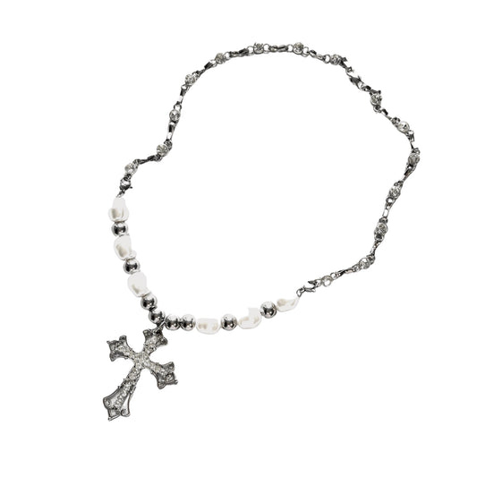 PEARL CROSS CHAIN