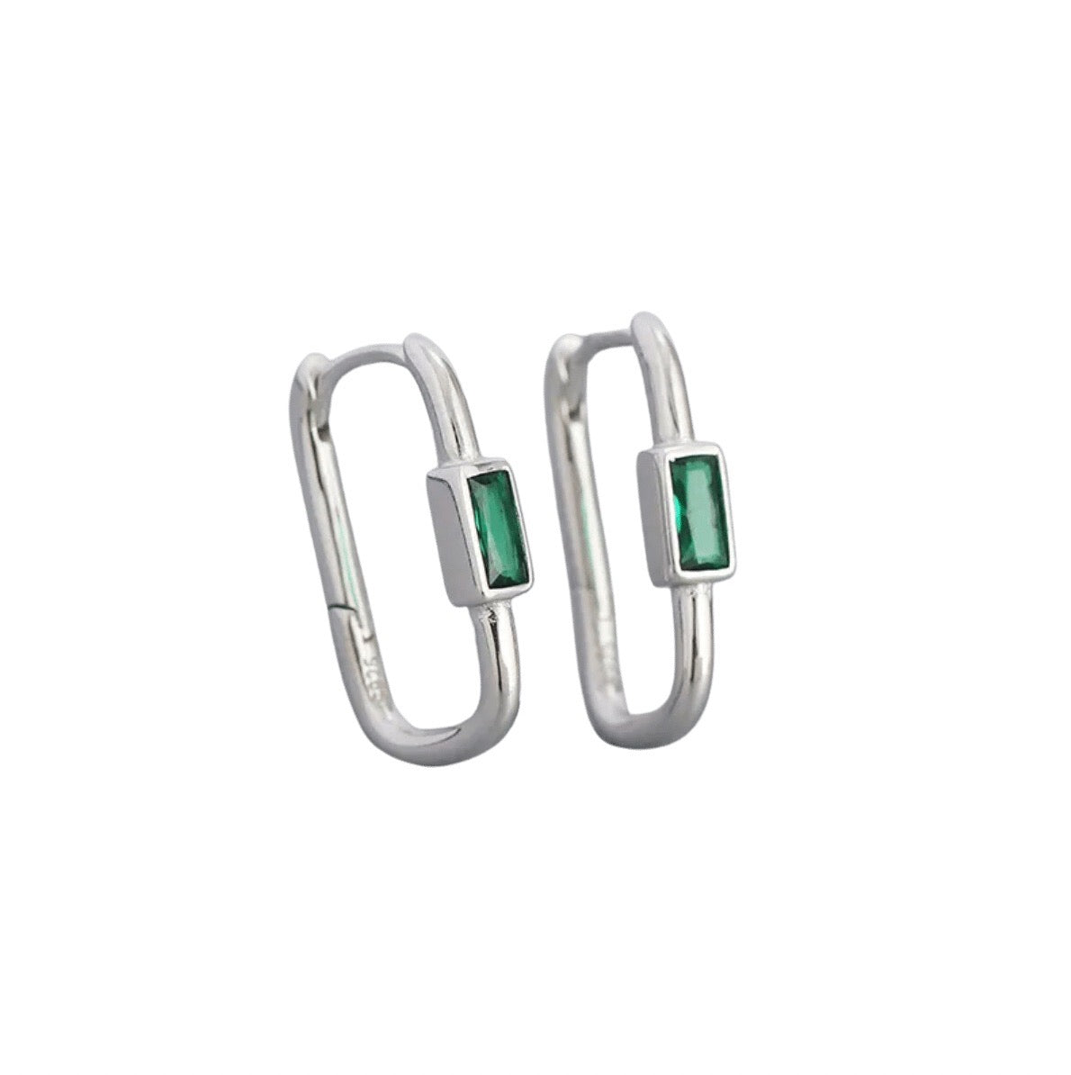 EMERALD ZIRCON EARRINGS